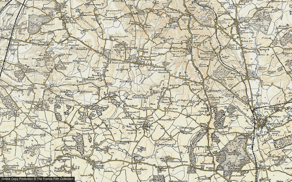 Old Map of Historic Map covering Brandon Brook in 1899-1902