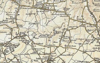 Old map of Morton Underhill in 1899-1902