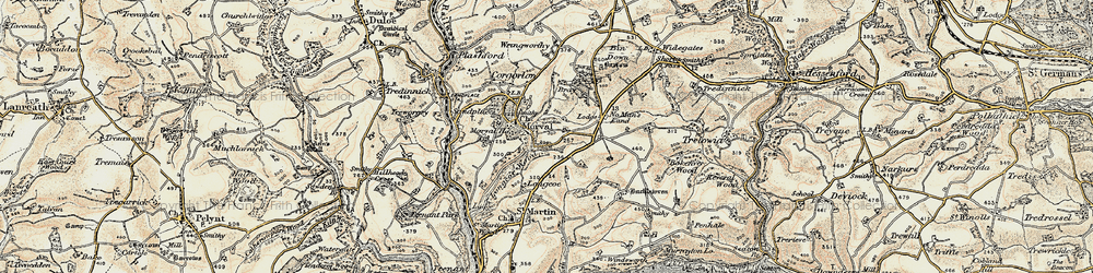 Old map of Morval in 1900