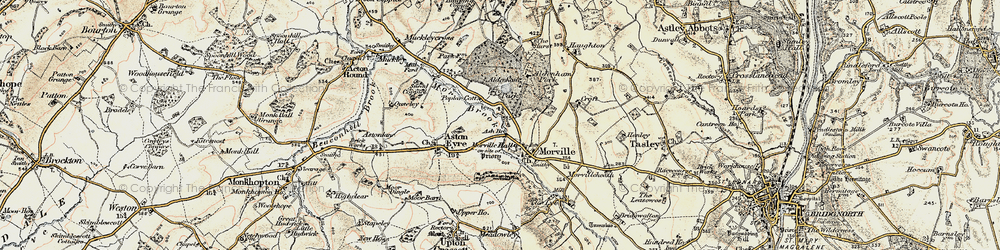 Old map of Ash Bridge in 1902