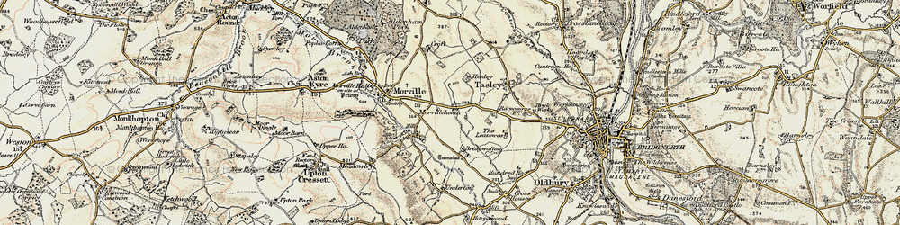 Old map of Morville Heath in 1902