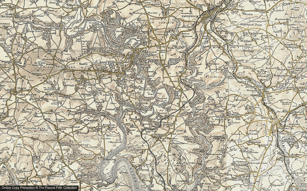 Historic Ordnance Survey Map of Morwellham Quay, 1899-1900