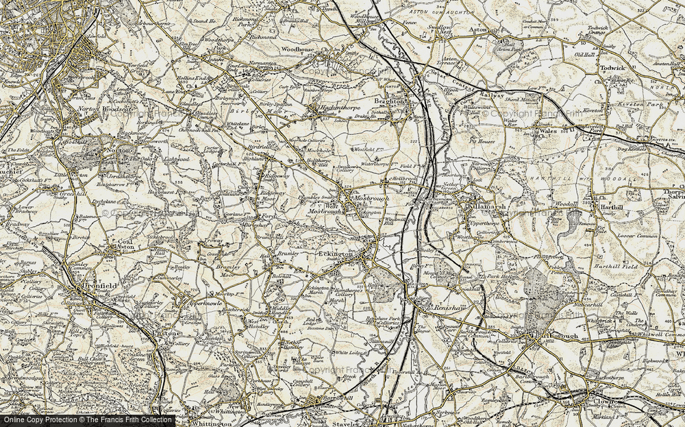 Old Map of Mosborough, 1902-1903 in 1902-1903