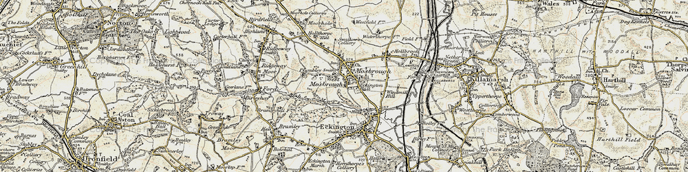 Old map of Mosborough in 1902-1903