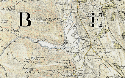 Old map of Bowscale Fell in 1901-1904