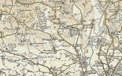 Old map of Moseley in 1899-1902