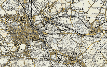 Old map of Moseley in 1902