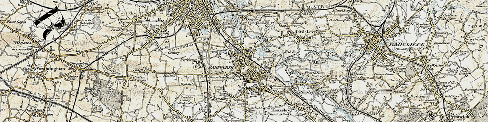 Old map of Moses Gate in 1903