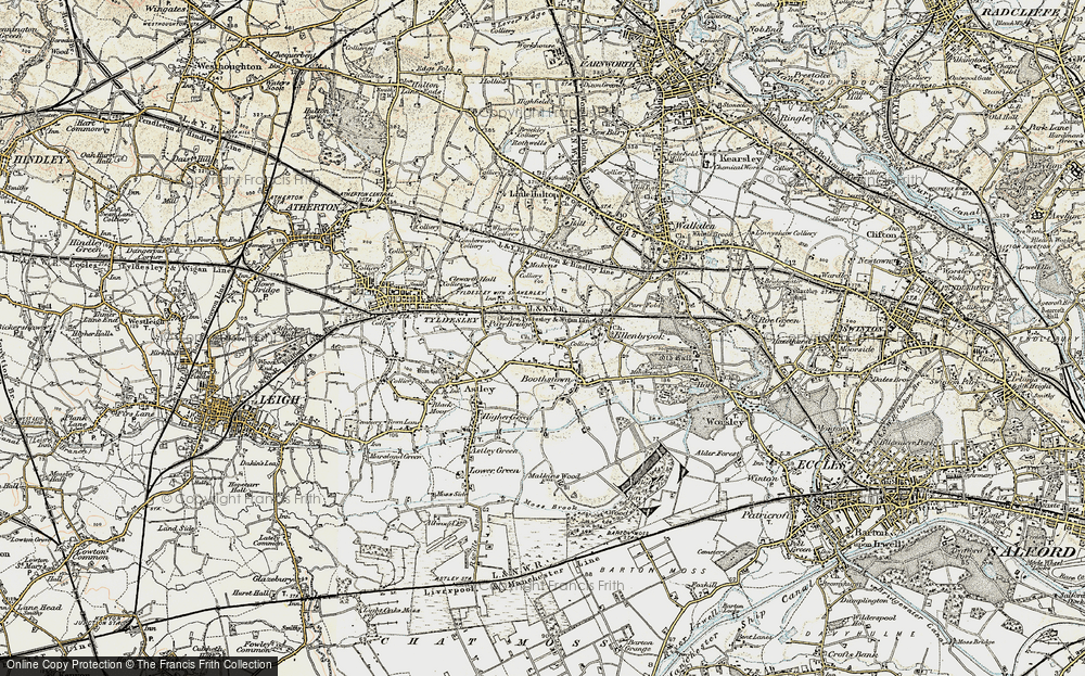 Old Map of Mosley Common, 1903 in 1903
