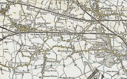 Old map of Mosley Common in 1903