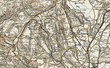 Old map of Moss in 1902