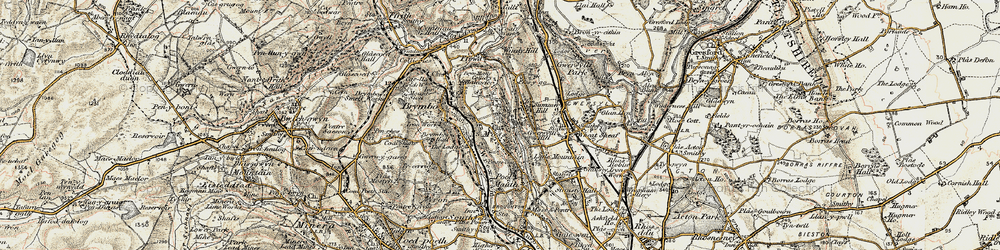 Old map of Moss in 1902