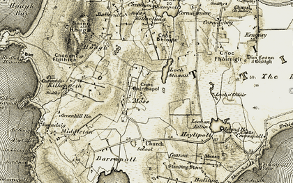 Old map of Moss in 1906-1907