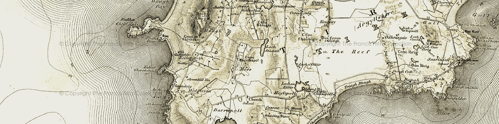 Old map of Moss in 1906-1907