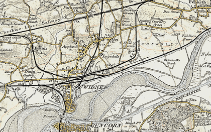 Old map of Moss Bank in 1902-1903