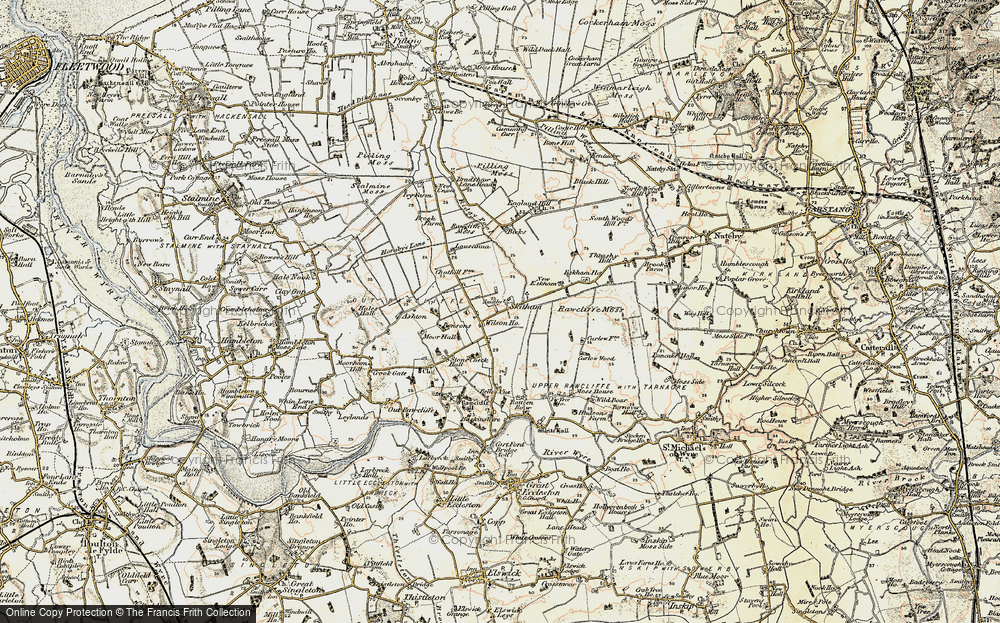 Old Map of Historic Map covering Bensons in 1903-1904