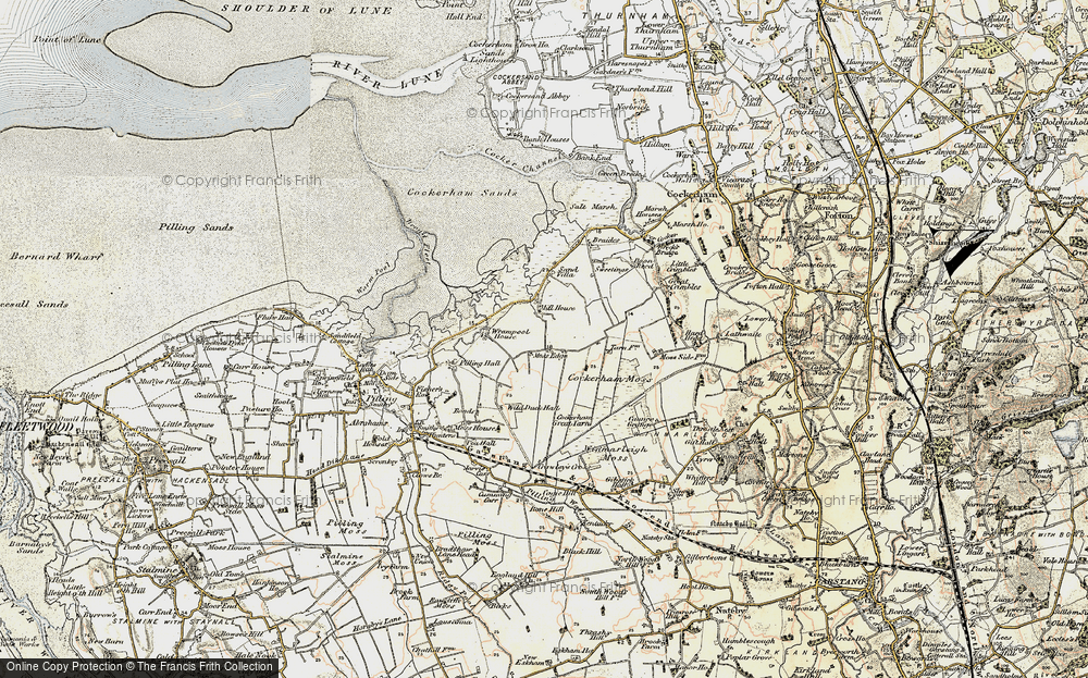 Old Map of Historic Map covering Wrampool Ho in 1903-1904