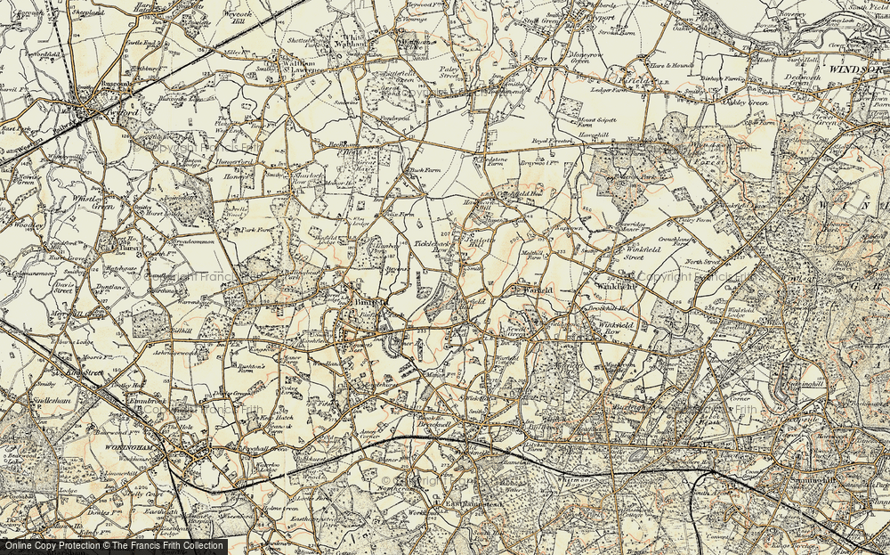 Old Map of Moss End, 1897-1909 in 1897-1909