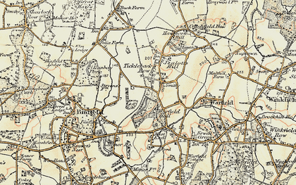 Old map of Moss End in 1897-1909