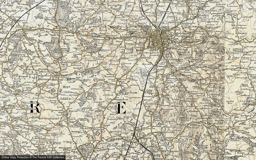 Old Map of Moss Houses, 1902-1903 in 1902-1903