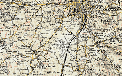 Old map of Moss Lane in 1902-1903
