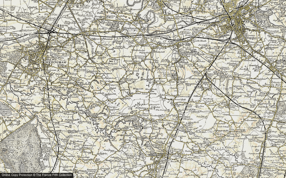 Old Map of Moss Nook, 1902-1903 in 1902-1903
