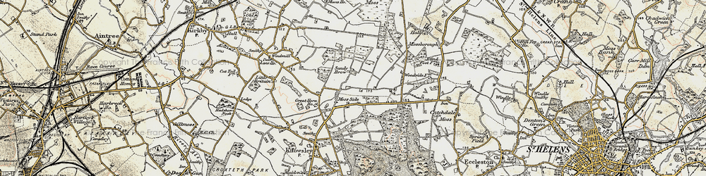 Old map of Moss Side in 1902-1903