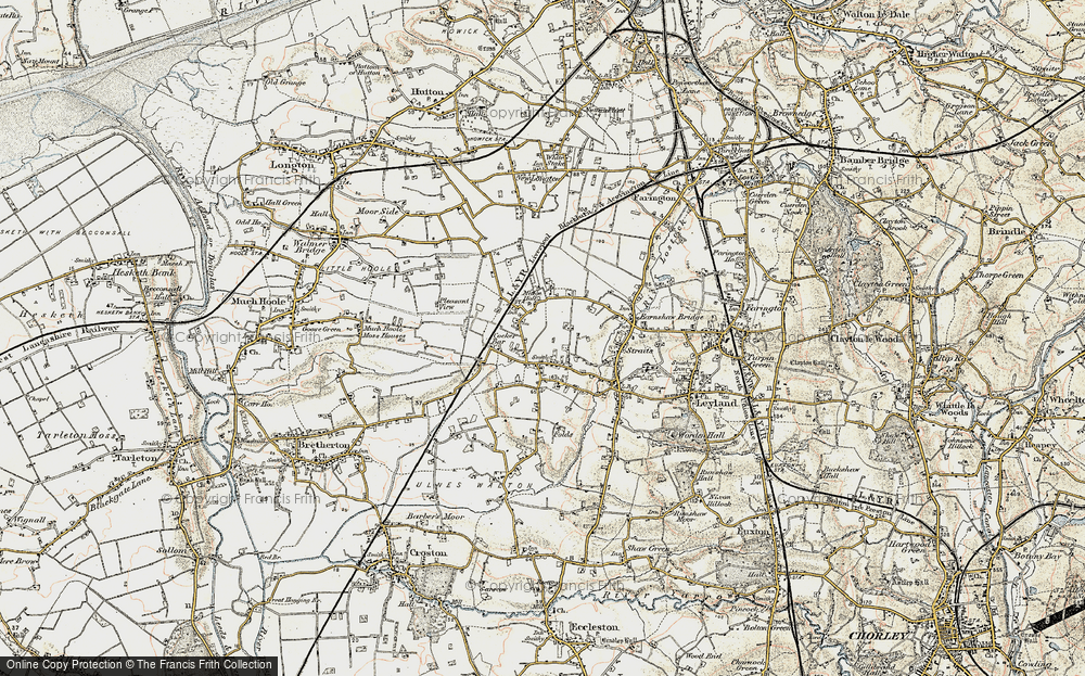 Old Map of Moss Side, 1903 in 1903