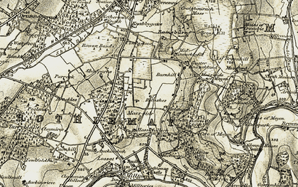 Old map of Moss-side in 1910