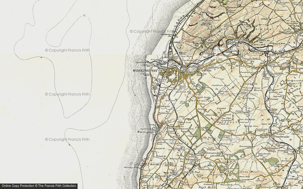 Old Map of Mossbay, 1901-1904 in 1901-1904