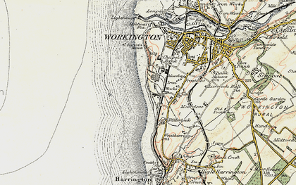 Old map of Mossbay in 1901-1904