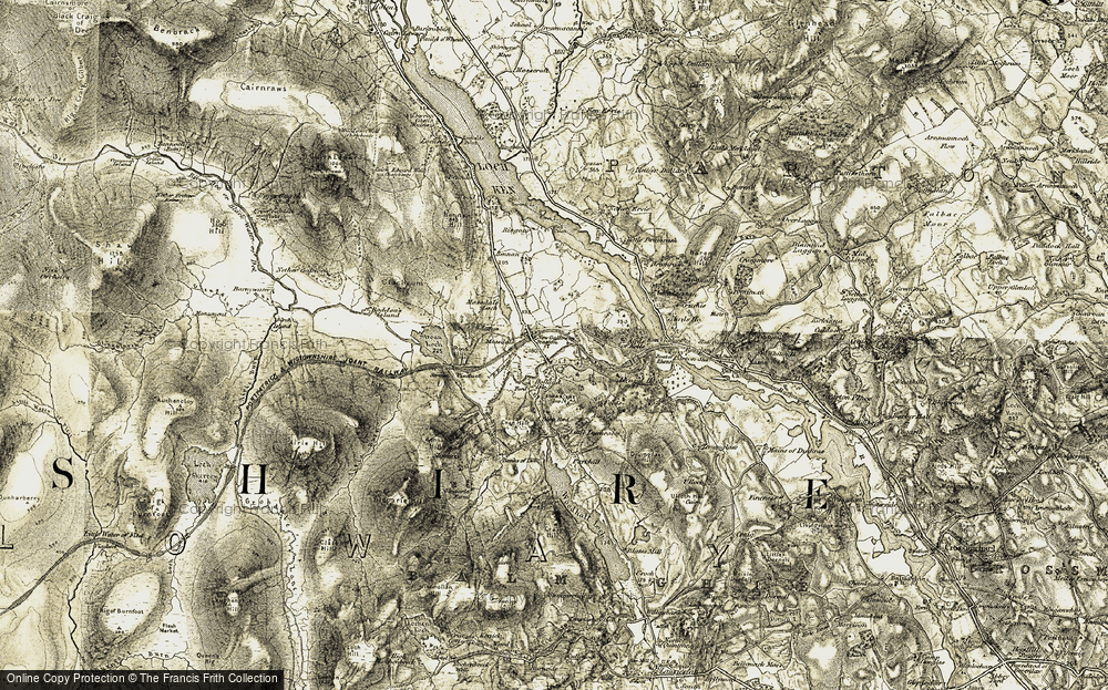 Old Map of Historic Map covering Banks of Dee in 1905