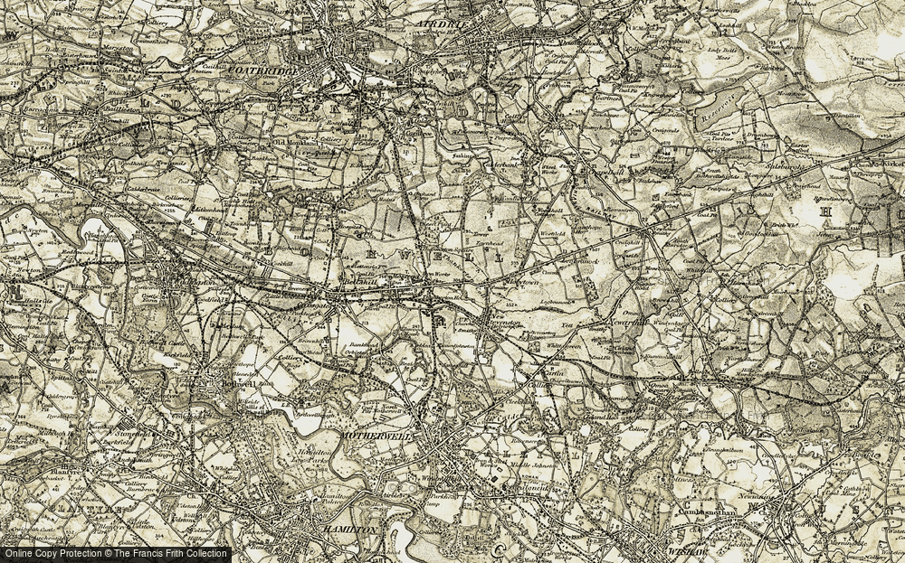 Old Map of Mossend, 1904-1905 in 1904-1905