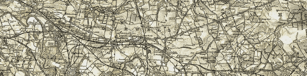 Old map of Mossend in 1904-1905