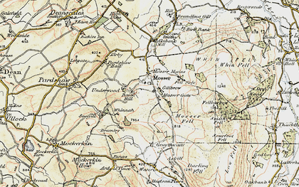 Old map of Mosser in 1901-1904