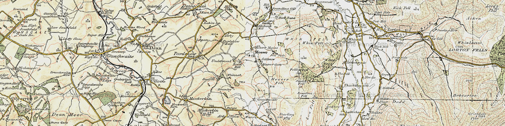 Old map of Mosser in 1901-1904