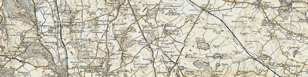 Old map of Mossgate in 1902