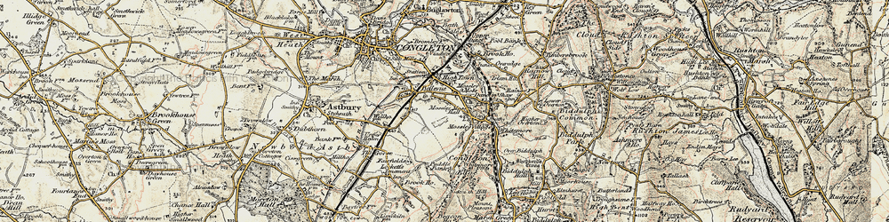 Old map of Mossley in 1902-1903
