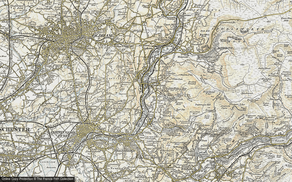 Old Map of Mossley, 1903 in 1903