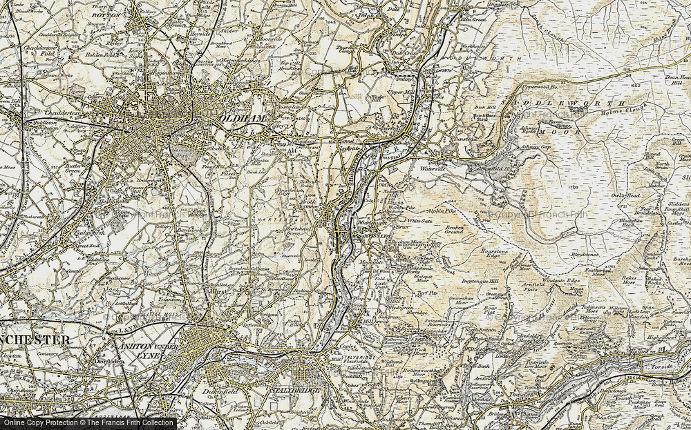 Old Map of Mossley Brow, 1903 in 1903