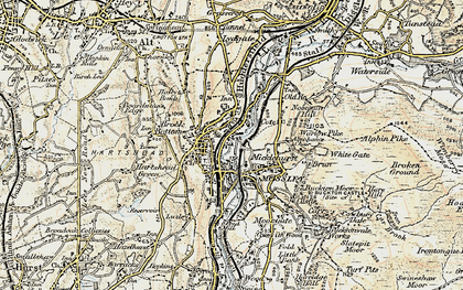 Old map of Mossley Brow in 1903