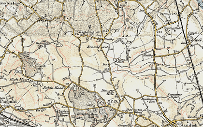 Old map of Wrightington in 1903