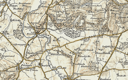 Old map of Moston in 1902