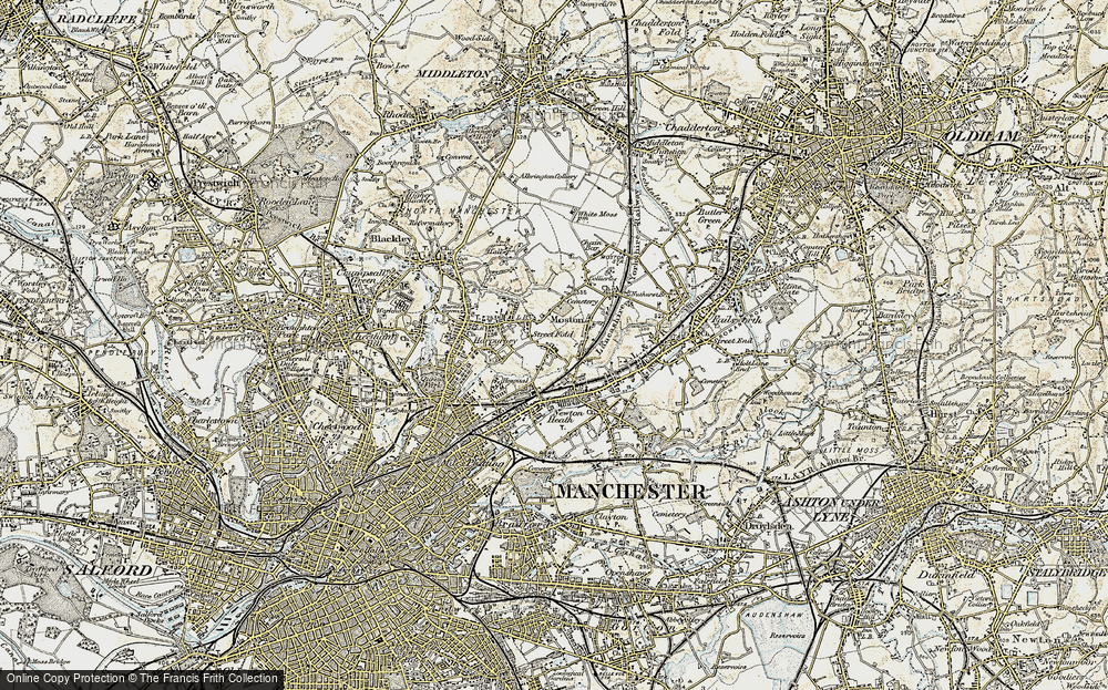 Old Map of Moston, 1903 in 1903