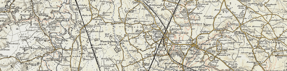 Old map of Moston Green in 1902-1903