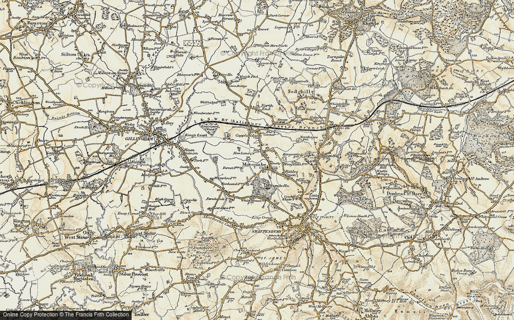 Old Map of Motcombe, 1897-1909 in 1897-1909