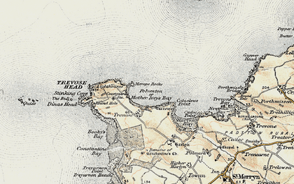 Old map of Trevose Head in 1900