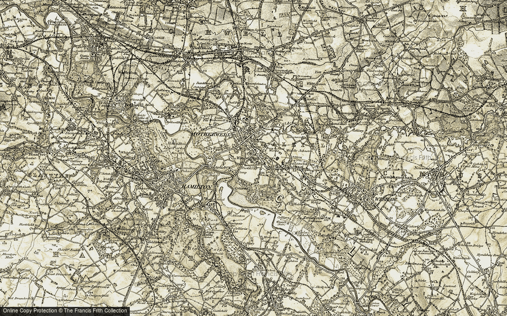 Old Map of Motherwell, 1904-1905 in 1904-1905