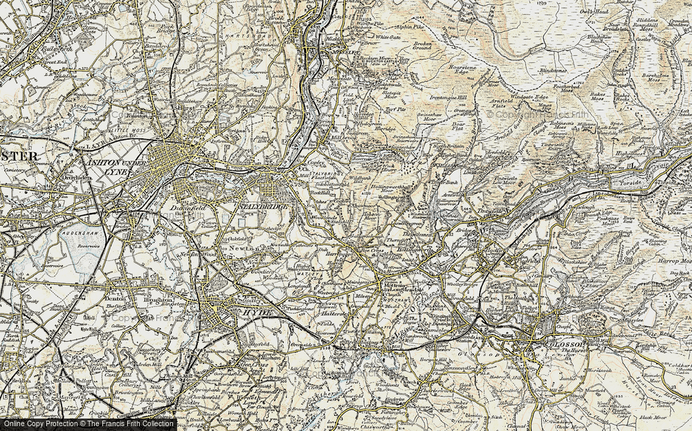 Old Map of Mottram Rise, 1903 in 1903