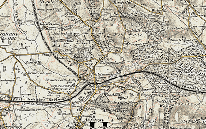 Old map of Mouldsworth in 1902-1903